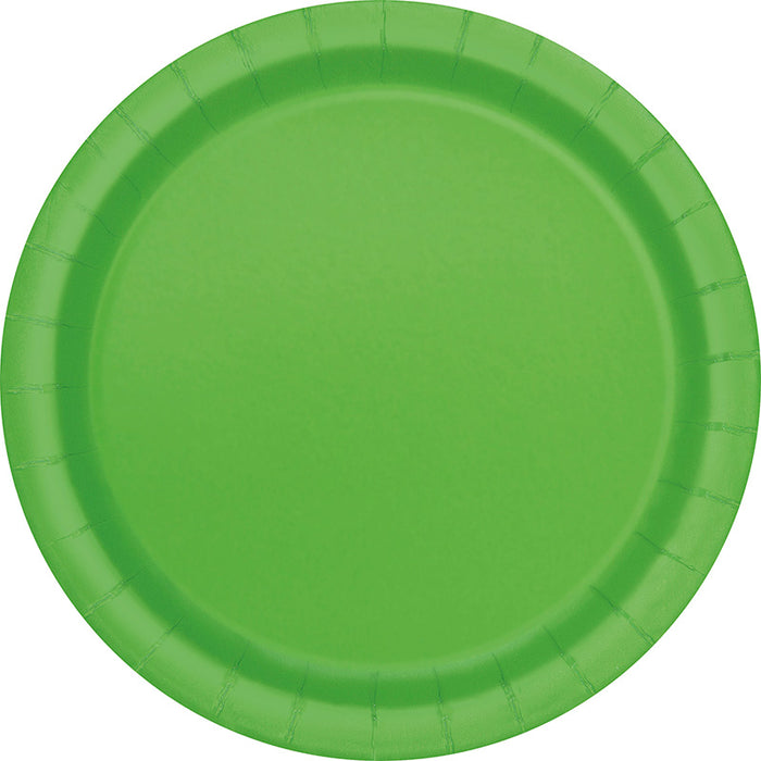 Pappteller Uni Rund ca. 23cmØ/8St. Lime Green/Kiwi