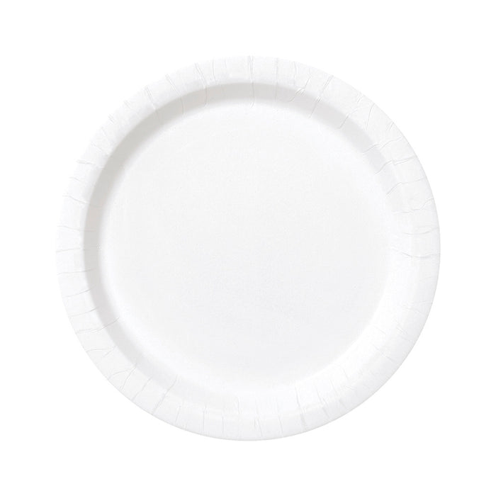 Pappteller Uni Rund | Ø Ø23cm/8Stk. - Weiß