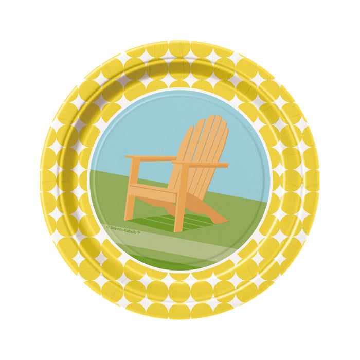 Pappteller SUNNY CHAIRS 23cm/8