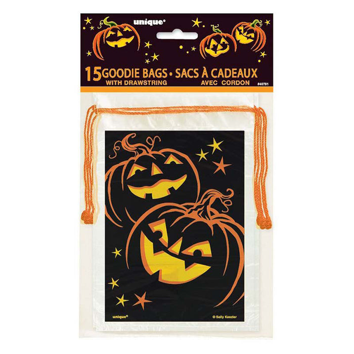 Geschenktüte Cello 10x15cm/15St. Pumpkin Grin