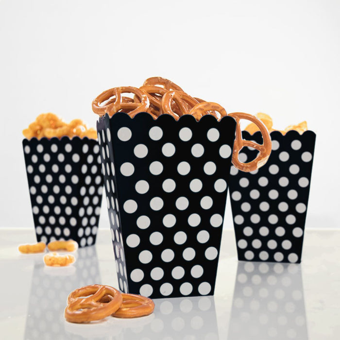 Snackbox Dots 8Stk./9x14cm Schwarz