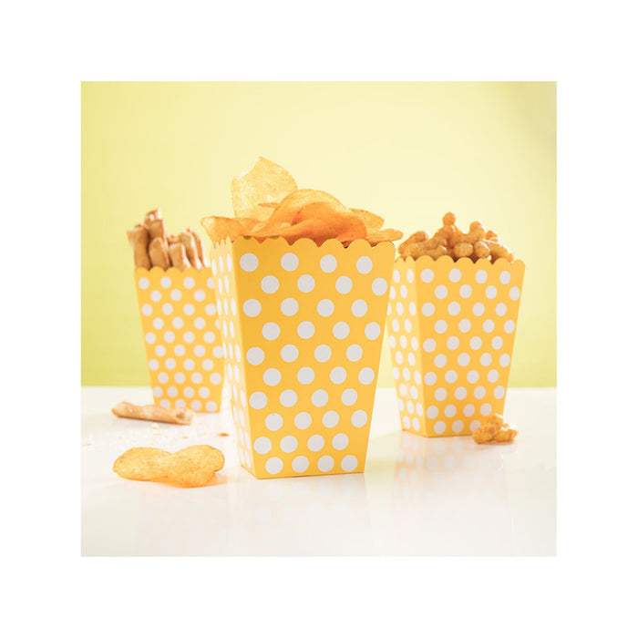 Snackbox Dots 8Stk./9x14cm Gelb
