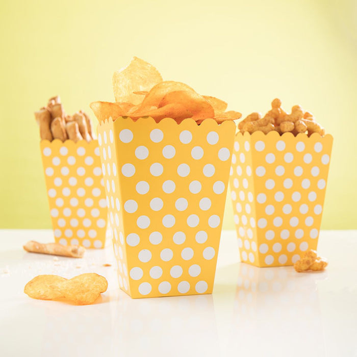 Snackbox Dots 8Stk./9x14cm Gelb