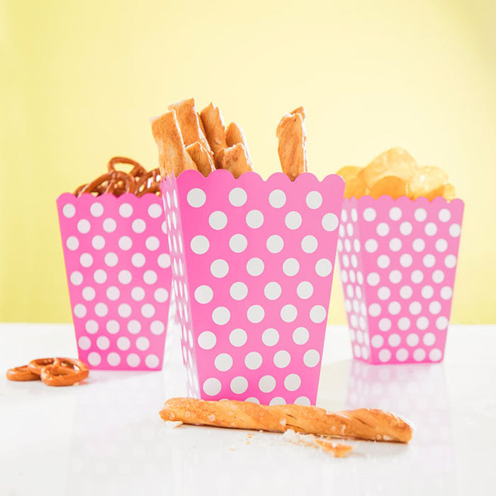 Snackbox Dots 8Stk./9x14cm Pink