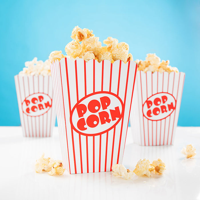 Tüte Popcorn Rot-Weiss 13x9,5cm 8Stk.