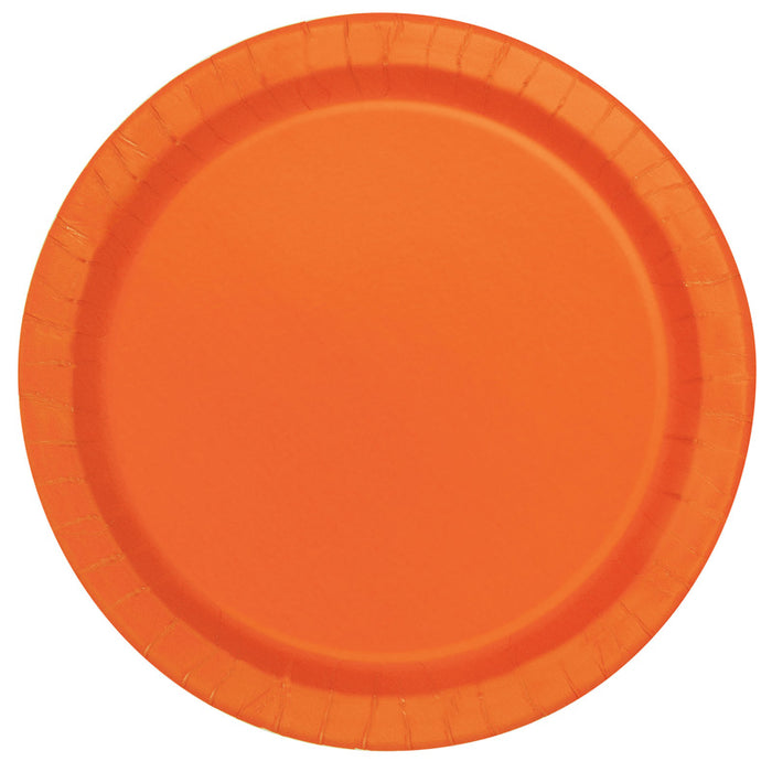 Pappteller Uni Rund ca. 18cmØ20St. Orange