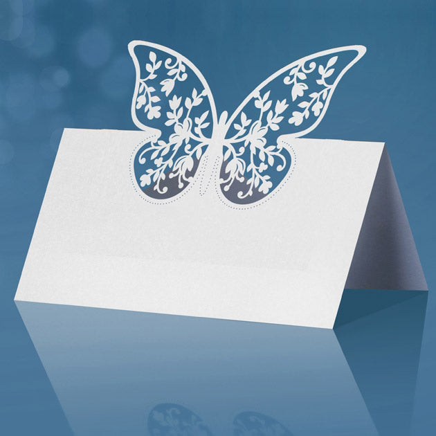 Platzkarten 10St. Ornament Schmetterling