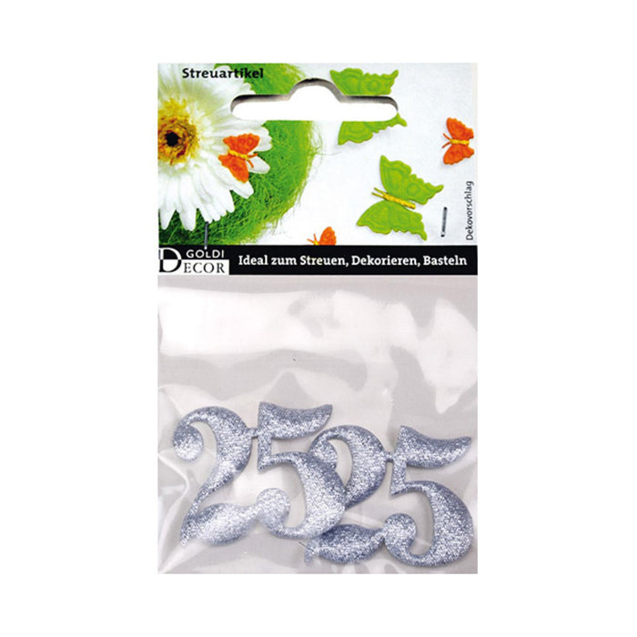 Dekoelement 25. Jubiläum 2Stk SILBER