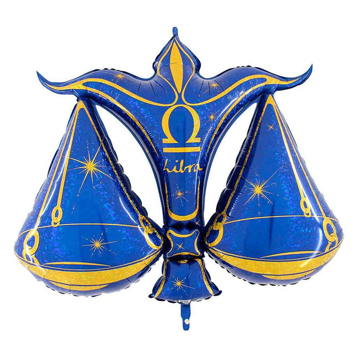 Shape Folienballon "Sternzeichen Waage" Blau