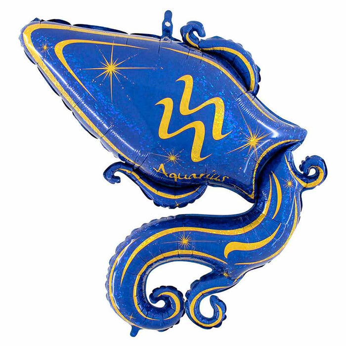 Shape Folienballon "Sternzeichen Wassermann" Blau