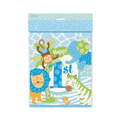 Geschenkbeutel PVC 18x22cm/8St. 1.st HB Boy Safari