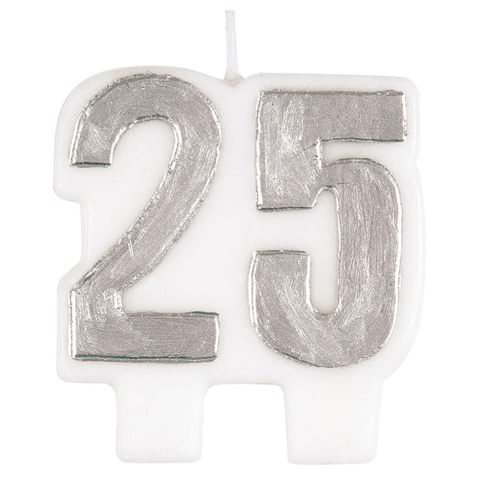 Kerze 25 Silber