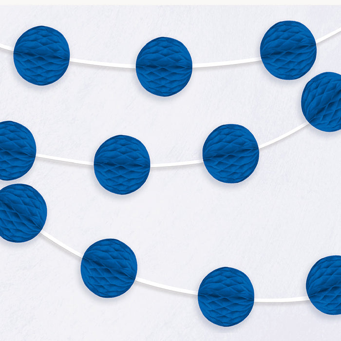 Girlande Wabenball ca.213cm Royalblau
