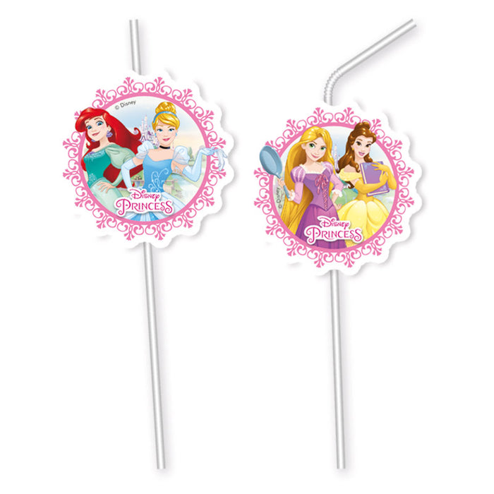 Strohhalm PVC Disney Prinzessinnen 6Stk.