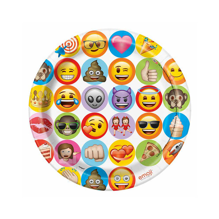 Pappteller "Emoji Celebration" | Ø23cm/8Stk.