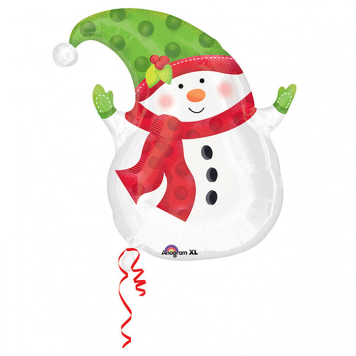 ABC18 Folienballon "Schneemann" S40 | Ø 45 cm