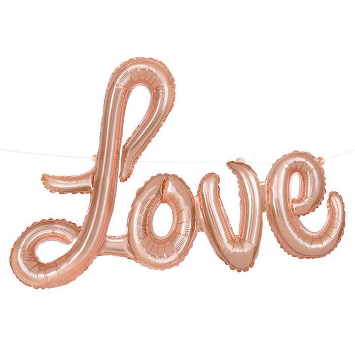 ABC14 Ballongirlande "LOVE" 35cm | Rosegold