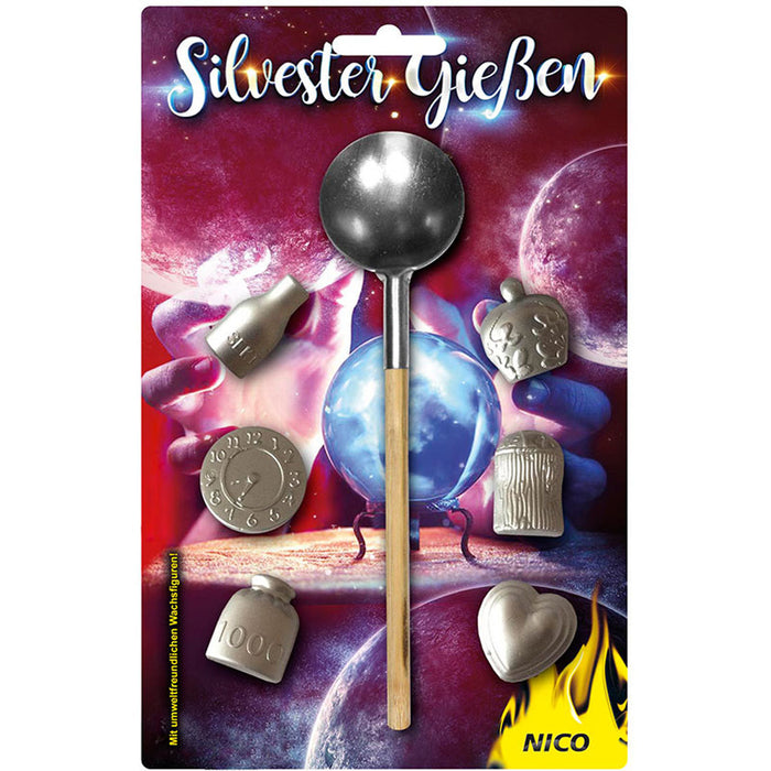 Bleigiessen Wachs 6 Flachfiguren