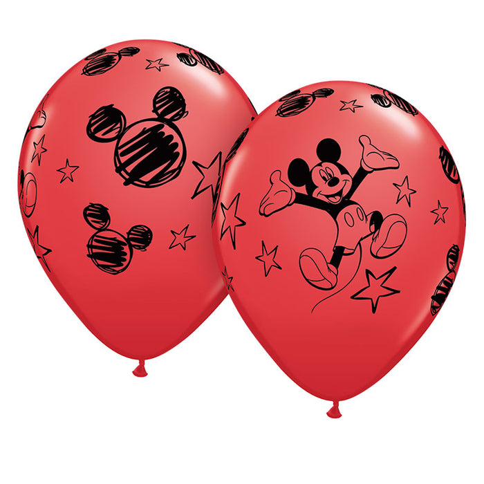 Latexballon Ø30cm 12/30cm 6Stk. Mickey Mouse Junior