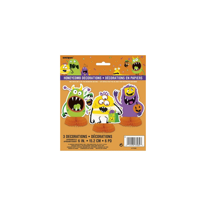 Tischaufsteller Silly Halloween Monsters 3Stk.