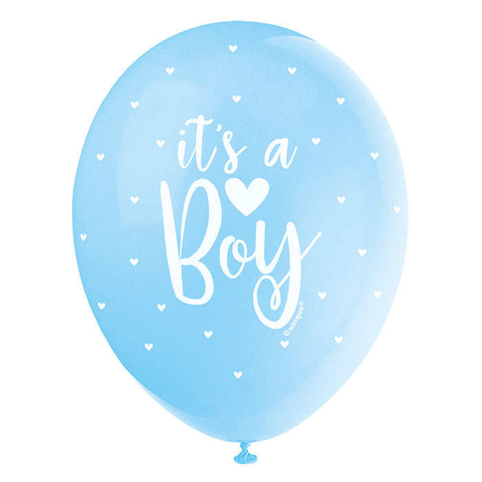 Latexballon It's a Boy Rundumdruck 5St./33cm