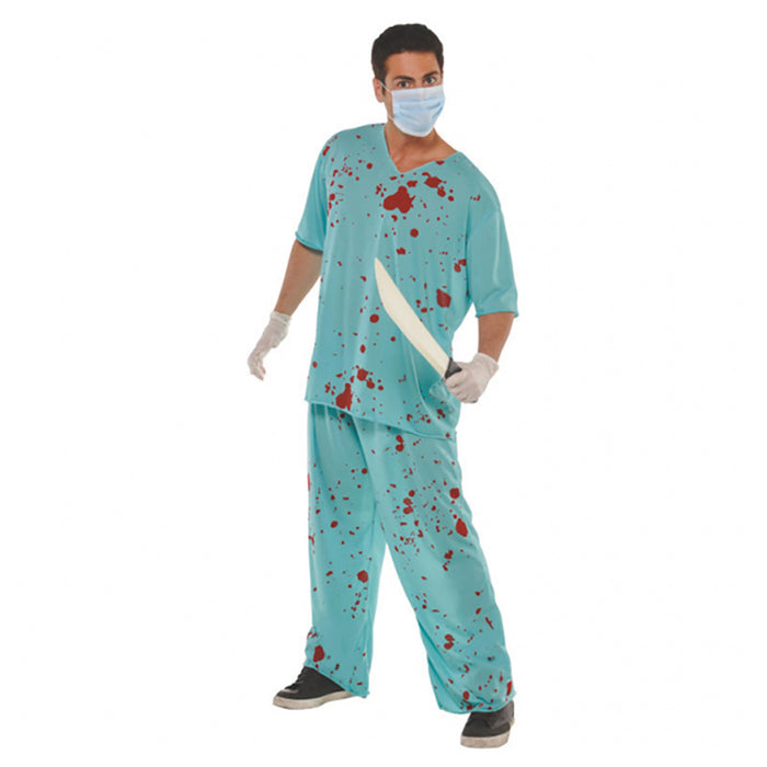 Kostüm OP-Arzt blutig Shirt & Hose Gr.STD