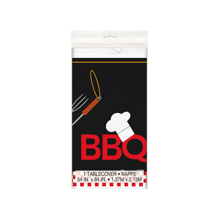 Tischdecke PVC BBQ Backyard 137x213cm