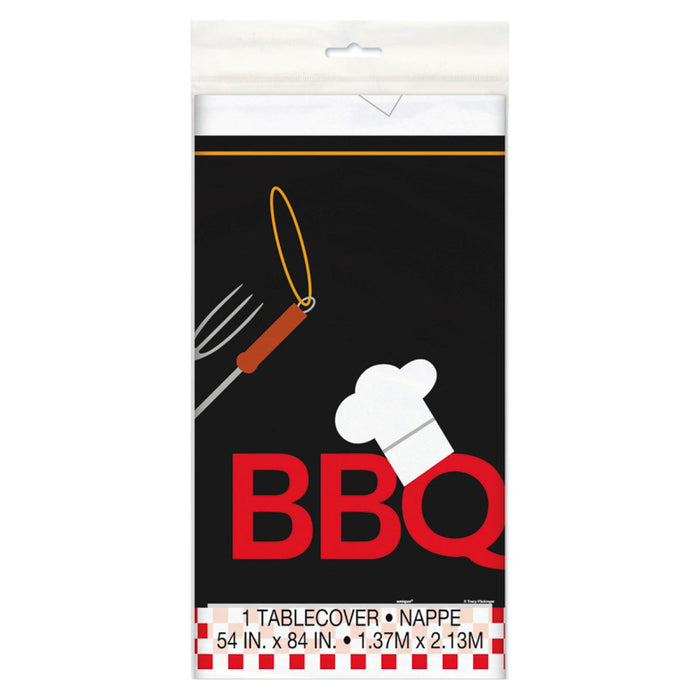 Tischdecke PVC BBQ Backyard 137x213cm