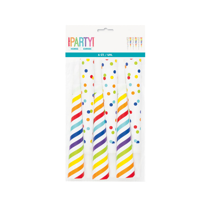 Tröten Dots & Stripes 6 St.