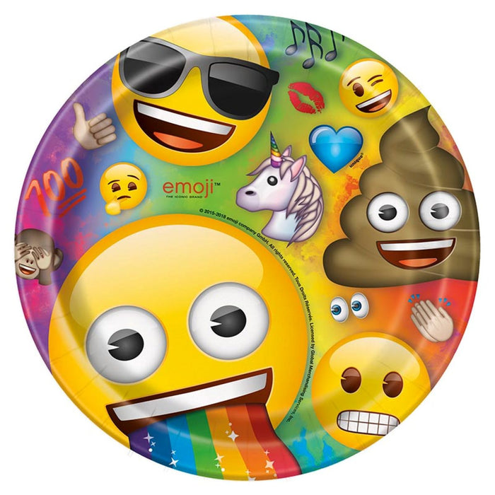 Pappteller "Emoji Regenbogen" | Ø23cm/8Stk.