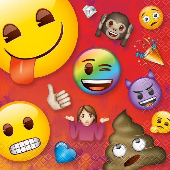 Servietten "Emoji Regenbogen" | 16Stk./33x33cm