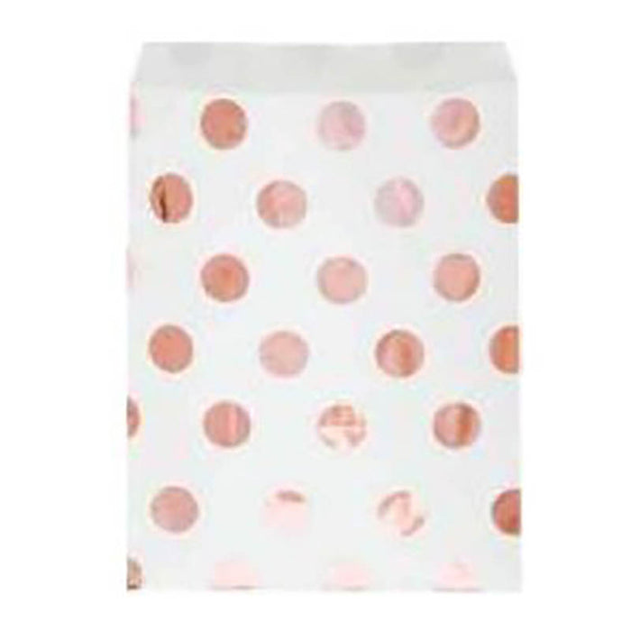 Tüte Papier Dots Metall 8Stk. Rosegold