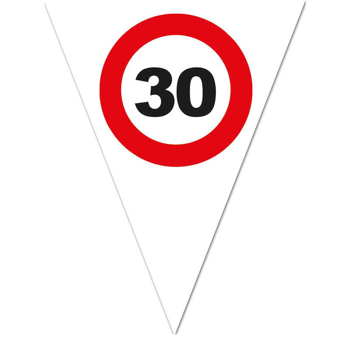 Wimpelkette PE Verkehrsschild 30 ca.5m