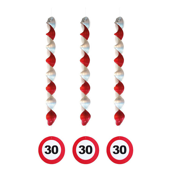 Hängedeko Verkehrsschild #30 | 3Stk.