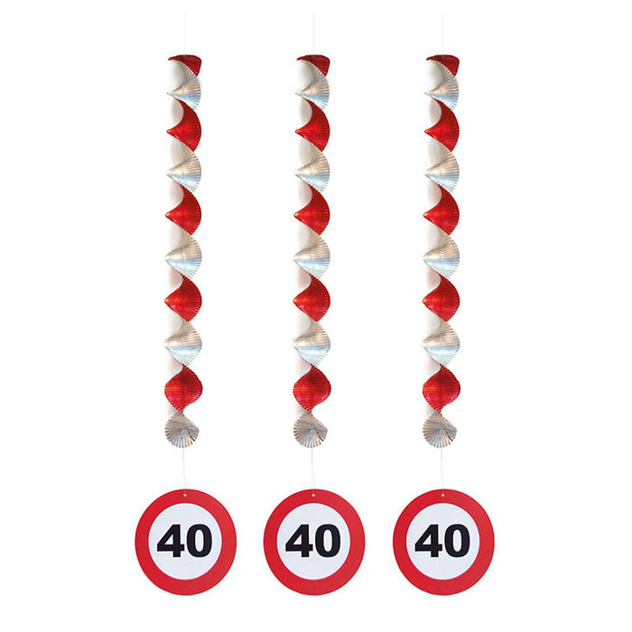 Hängedeko Verkehrsschild #40 | 3Stk.