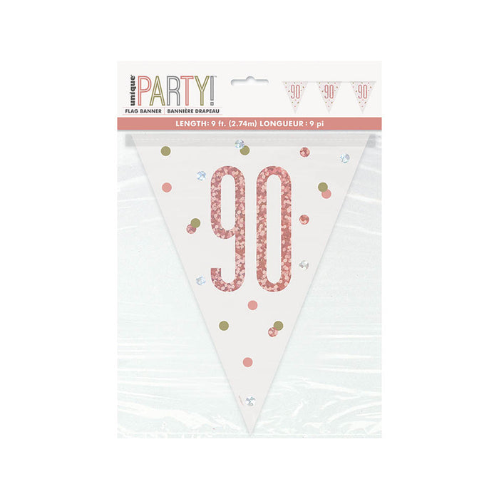 Wimpelkette HB Glitz 274cm Rosegold #90