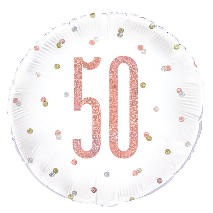ABC18 HB Glitz Rund ca.45cm Rosegold #50
