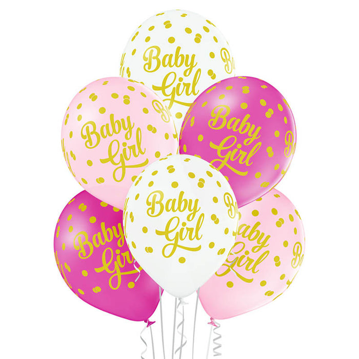 Luftballon Ø30cm "Baby Girl"| 6 Stk.