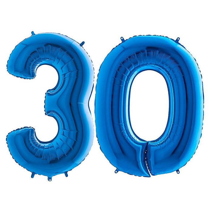 Riesenzahlen zum Geburtstag #30 in Blau 101 cm