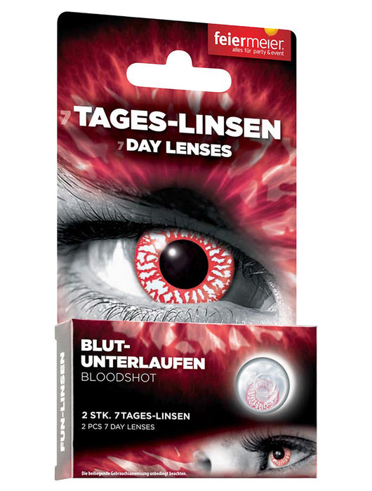 One Week Kontaktlinsen Motivlinsen "Blut Unterlaufen" w16 | ohne Sehstärke - Wochenlinse