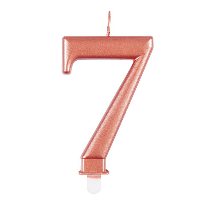 Kerzenzahl Rosegold #7