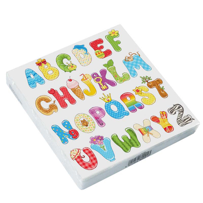 "Schule - Alphabet" | Servietten 20Stk./33x33cm