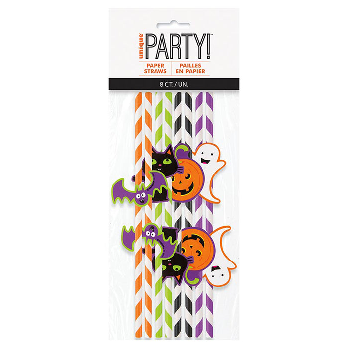 Strohhut Papier Halloween 8Stk.