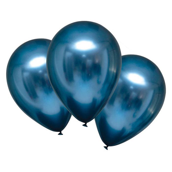 Latexballon Uni Platinum ca.27,5cmØ/6St. Blau