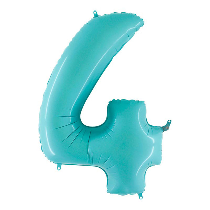 Riesenzahl Folienballon 40"/102cm | Pastel Blue #4