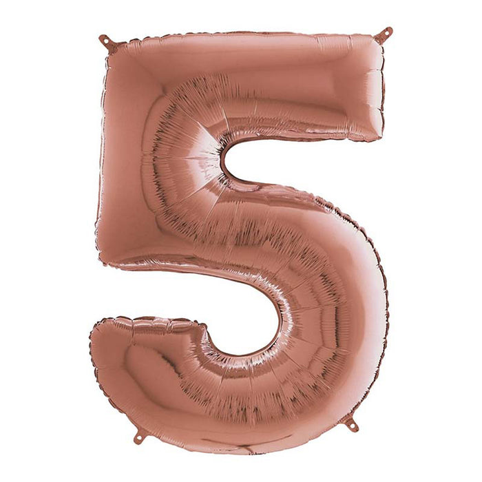Riesenzahl Folienballon 26"/66cm | Rosegold #5
