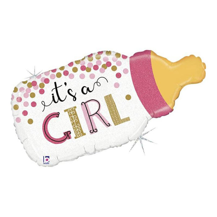 Shape Folienballon "It's a Girl" Flasche | 84 cm
