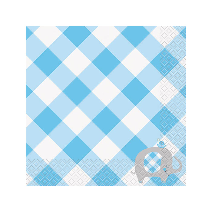 Servietten "Elefant Floral Blau" | 16Stk./33x33cm