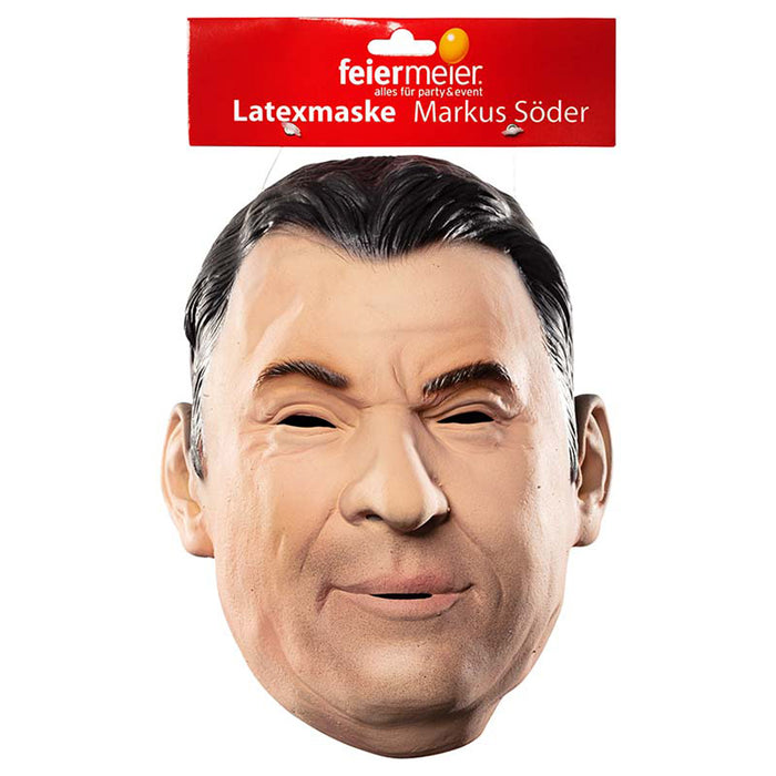 feiermeier Realistische Latex-Maske "Markus Söder"  Politisches Satire-Accessoire für Karneval, Fasching, Halloween & politische Bühnenauftritte