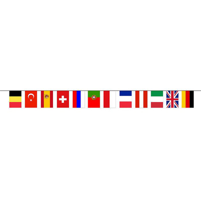 Fahnenkette PE 10 Europaflaggen 5m